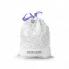 Торбички за кош Brabantia PerfectFit Sort&Go/Built-In 647036, Размер D, 15-20 л, 20 броя, Бял