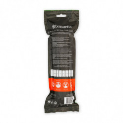 Торба за кош Brabantia 647038, Размер G, 23-30 л, 20 бр, Бял