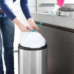 Торба за кош Brabantia 647038, Размер G, 23-30 л, 20 бр, Бял