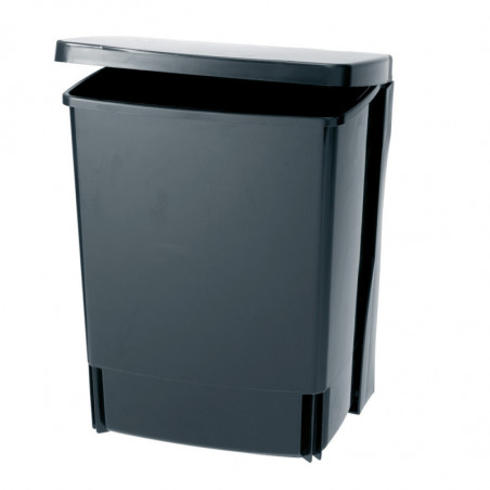 Кош за боклук за вграждане Brabantia Built-In 647043, 10 л, Широк отвор, Лесно почистване, Черен