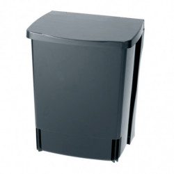 Кош за боклук за вграждане Brabantia Built-In 647043, 10 л, Широк отвор, Лесно почистване, Черен