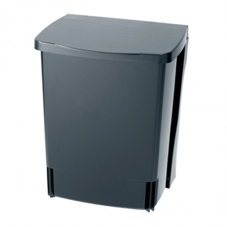Кош за боклук за вграждане Brabantia Built-In 647043, 10 л, Широк отвор, Лесно почистване, Черен