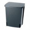 Кош за боклук за вграждане Brabantia Built-In 647043, 10 л, Широк отвор, Лесно почистване, Черен