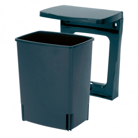 Кош за боклук за вграждане Brabantia Built-In 647043, 10 л, Широк отвор, Лесно почистване, Черен
