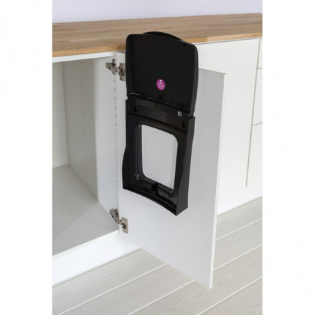 Кош за боклук за вграждане Brabantia Built-In 647043, 10 л, Широк отвор, Лесно почистване, Черен