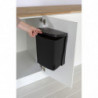 Кош за боклук за вграждане Brabantia Built-In 647043, 10 л, Широк отвор, Лесно почистване, Черен
