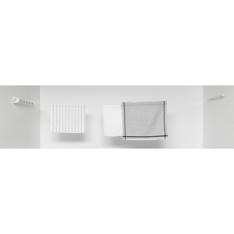 Простор Brabantia Pull-out 90300175, 22 м, Стенен монтаж, Автоматично блокиране, Устойчив на корозия, Бял