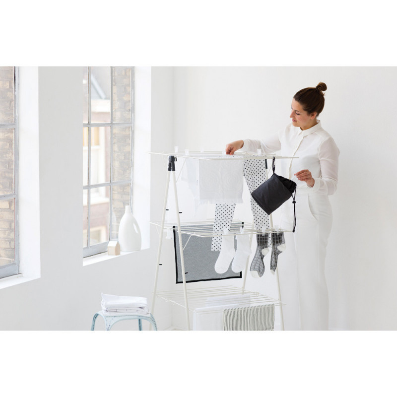 Простор "кула" Brabantia 90300184, 23 м, Лесно сгъване, Регулируем, Бял