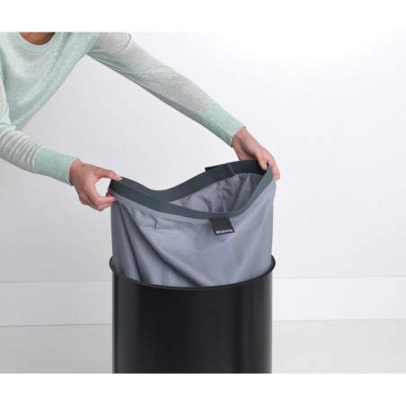 Торба за кош за пране Brabantia 90300186, 30-35 л, Перяща се, Памук, Сив