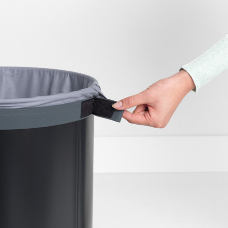 Торба за кош за пране Brabantia 90300186, 30-35 л, Перяща се, Памук, Сив