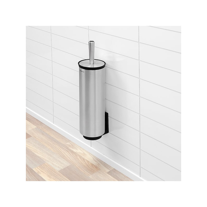 Четка за тоалетна Brabantia Profile 90300284, 43 см, Изцяло покрита четка, Възможност за стенен монтаж, Инокс