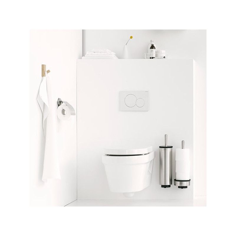 Четка за тоалетна Brabantia Profile 90300284, 43 см, Изцяло покрита четка, Възможност за стенен монтаж, Инокс