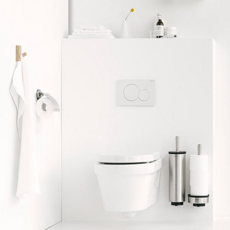 Четка за тоалетна Brabantia Profile 90300284, 43 см, Изцяло покрита четка, Възможност за стенен монтаж, Инокс