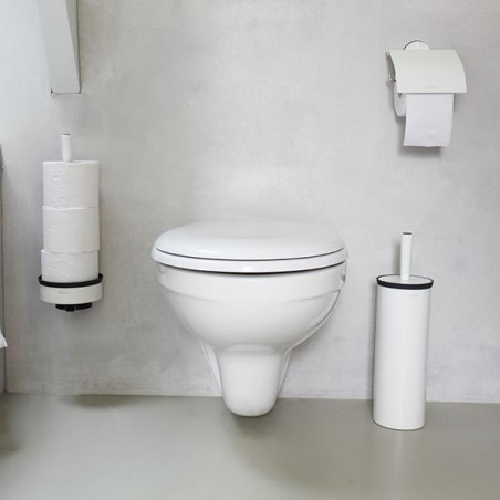 Четка за тоалетна Brabantia Profile 90300316, 43 см, Изцяло покрита четка, Възможност за стенен монтаж, Бял