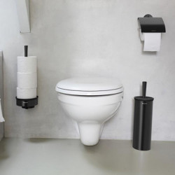 Четка за тоалетна Brabantia Profile 90300317, 43 см, Изцяло покрита четка, Възможност за стенен монтаж, Черен