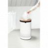 Кош за пране Brabantia 90300241, 60 л, Корков капак, Пълнене без отваряне, Вентилационни отвори, Бял