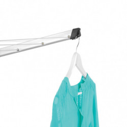 Външен простор Brabantia Lift-O-Matic Advance 90300254, 50 м, Регулируема височина, Метален шиш за вкопаване, Калъф, Торба с щипки, Резистентен на корозия, Инокс