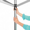 Външен простор Brabantia Lift-O-Matic 90300269, 60 м, Регулируема височина, Метален шиш за вкопаване, Резистентен на корозия, Инокс