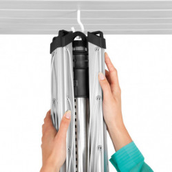 Външен простор Brabantia Lift-O-Matic 90300269, 60 м, Регулируема височина, Метален шиш за вкопаване, Резистентен на корозия, Инокс