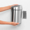 Кош за боклук Brabantia Touch Bin 647210, 3 л, Плавно и безшумно отваряне, Стенен монтаж, Брилянтен инокс