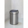 Кош за боклук Brabantia Touch Bin 647217, 3 л, Плавно и безшумно отваряне, Стенен монтаж, Устойчив на пръстови отпечатъци, Инокс