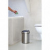 Кош за боклук Brabantia Touch Bin 647217, 3 л, Плавно и безшумно отваряне, Стенен монтаж, Устойчив на пръстови отпечатъци, Инокс