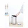 Кош за боклук Brabantia Touch Bin 647217, 3 л, Плавно и безшумно отваряне, Стенен монтаж, Устойчив на пръстови отпечатъци, Инокс