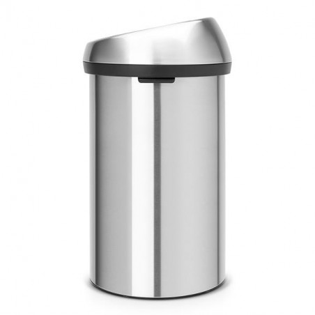 Кош за боклук Brabantia Touch Bin 647245, 60 л, Плавно и безшумно отваряне, Инокс/мат