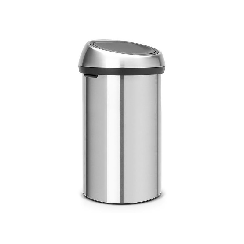 Кош за боклук Brabantia Touch Bin 647245, 60 л, Плавно и безшумно отваряне, Инокс/мат