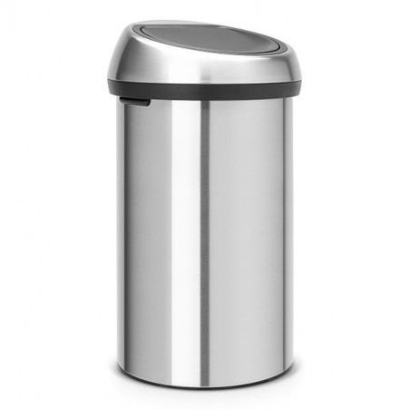 Кош за боклук Brabantia Touch Bin 647245, 60 л, Плавно и безшумно отваряне, Инокс/мат