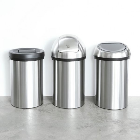 Кош за боклук Brabantia Touch Bin 647245, 60 л, Плавно и безшумно отваряне, Инокс/мат
