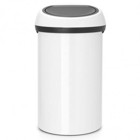 Кош за боклук Brabantia Touch Bin 647246, 60 л, Плавно и безшумно отваряне, Бял