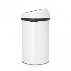 Кош за боклук Brabantia Touch Bin 647246, 60 л, Плавно и безшумно отваряне, Бял