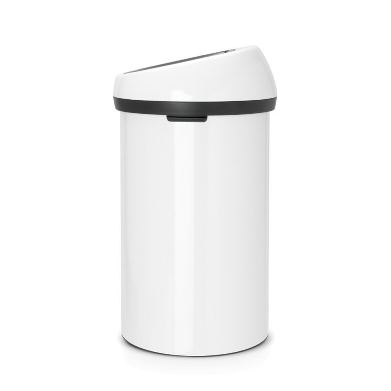 Кош за боклук Brabantia Touch Bin 647246, 60 л, Плавно и безшумно отваряне, Бял
