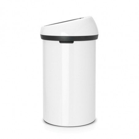 Кош за боклук Brabantia Touch Bin 647246, 60 л, Плавно и безшумно отваряне, Бял