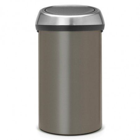 Кош за боклук Brabantia Touch Bin 647249, 60 л, Плавно и безшумно отваряне, Сив