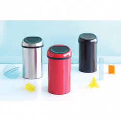 Кош за боклук Brabantia Touch Bin 647249, 60 л, Плавно и безшумно отваряне, Сив
