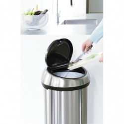 Кош за боклук Brabantia Touch Bin 647249, 60 л, Плавно и безшумно отваряне, Сив