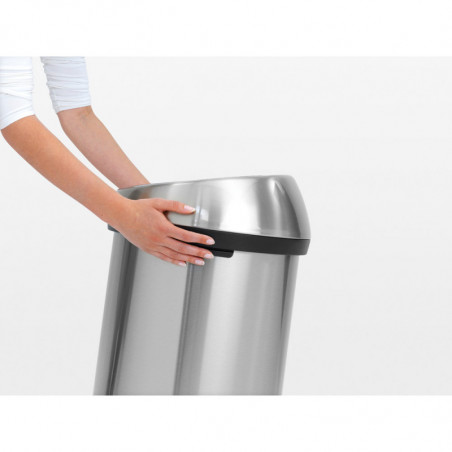 Кош за боклук Brabantia Touch Bin 647249, 60 л, Плавно и безшумно отваряне, Сив