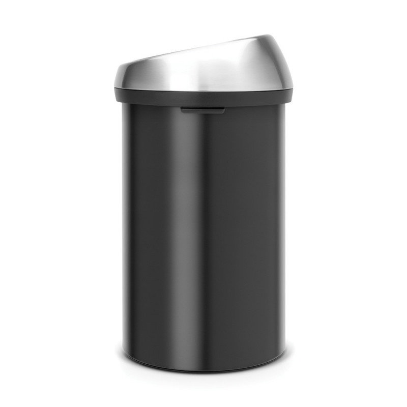 Кош за боклук Brabantia Touch Bin 647251, 60 л, Плавно и безшумно отваряне, Черен/инокс