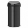 Кош за боклук Brabantia Touch Bin 647252, 60 л, Плавно и безшумно отваряне, Черен