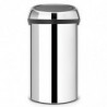 Кош за боклук Brabantia Touch Bin 647245, 60 л, Плавно и безшумно отваряне, Инокс/мат