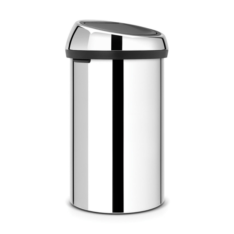 Кош за боклук Brabantia Touch Bin 647245, 60 л, Плавно и безшумно отваряне, Инокс/мат