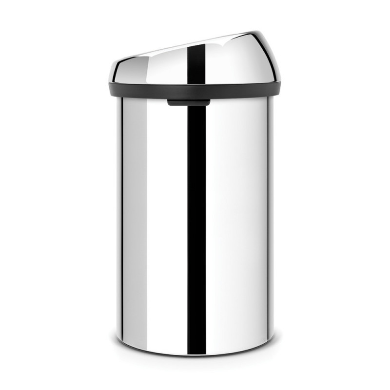 Кош за боклук Brabantia Touch Bin 647245, 60 л, Плавно и безшумно отваряне, Инокс/мат