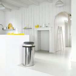 Кош за боклук Brabantia Touch Bin 647245, 60 л, Плавно и безшумно отваряне, Инокс/мат