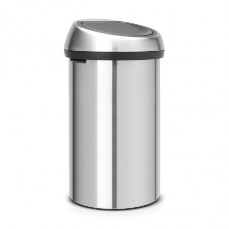 Кош за боклук Brabantia Touch Bin 647255, 60 л, Плавно и безшумно отваряне, Устойчив на пръстови отпечатъци, Инокс/мат