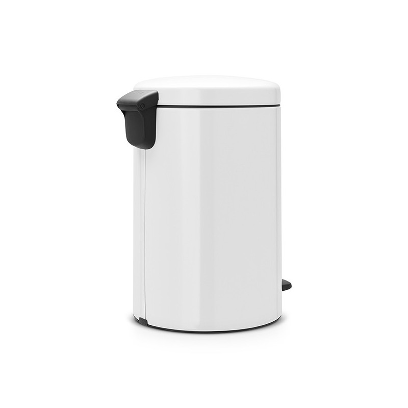 Кош за боклук с педал Brabantia NewIcon 649047, 20 л, Плавно затваряне, Противоплъзгаща основа, Метална вътрешна кофа, Бял