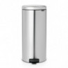 Кош за боклук с педал Brabantia NewIcon 649061, 30 л, Плавно затваряне, Противоплъзгаща основа, Устойчив на пръстови отпечатъци, Инокс/Мат