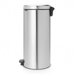 Кош за боклук с педал Brabantia NewIcon 649061, 30 л, Плавно затваряне, Противоплъзгаща основа, Устойчив на пръстови отпечатъци, Инокс/Мат