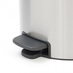 Кош за боклук с педал Brabantia NewIcon 649061, 30 л, Плавно затваряне, Противоплъзгаща основа, Устойчив на пръстови отпечатъци, Инокс/Мат